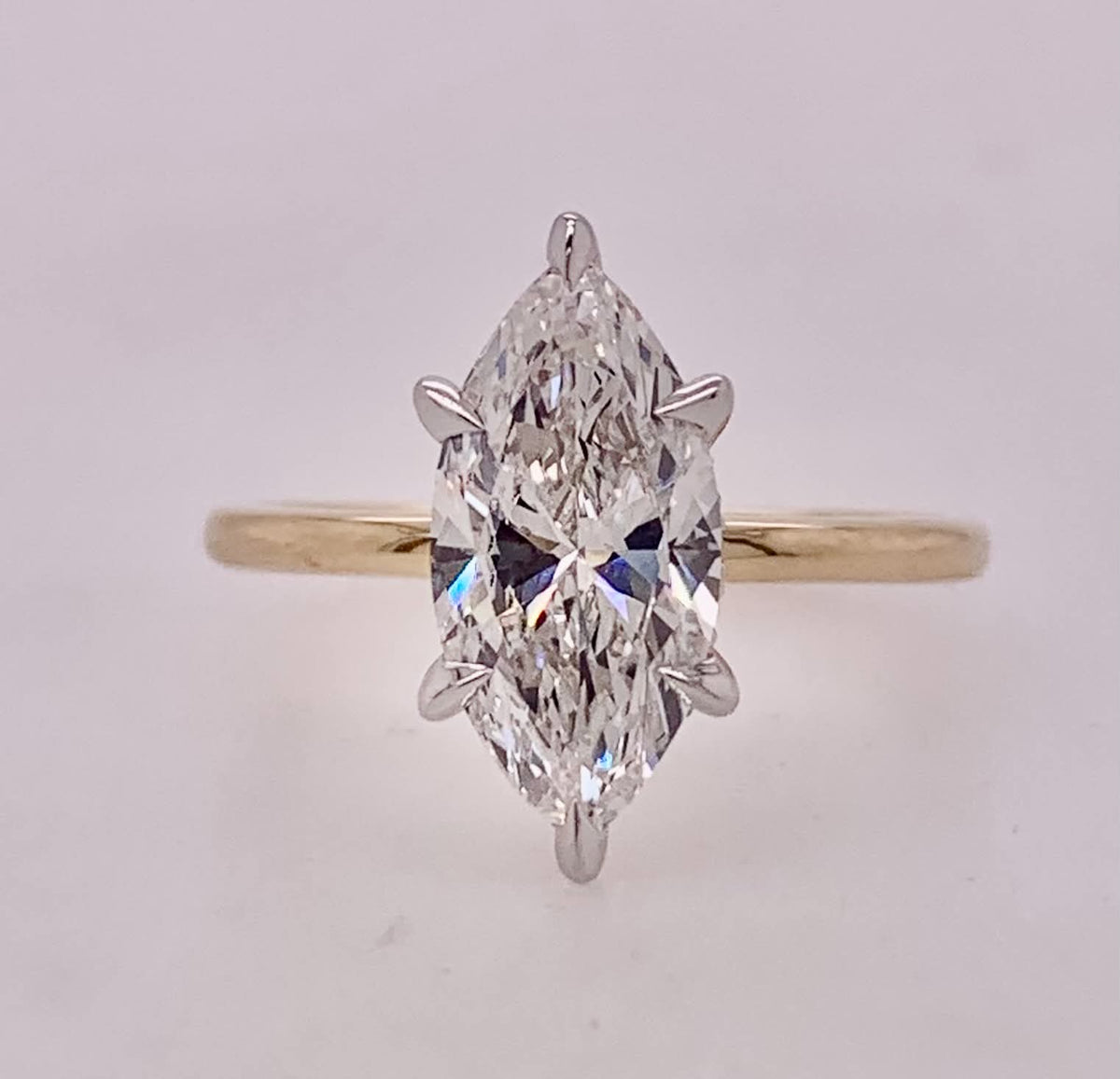 14K LAB Diamond Engagement Ring