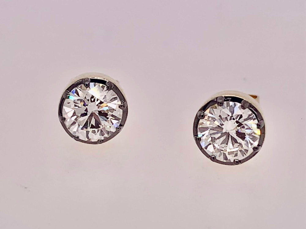 14K LAB Diamond Stud Earrings