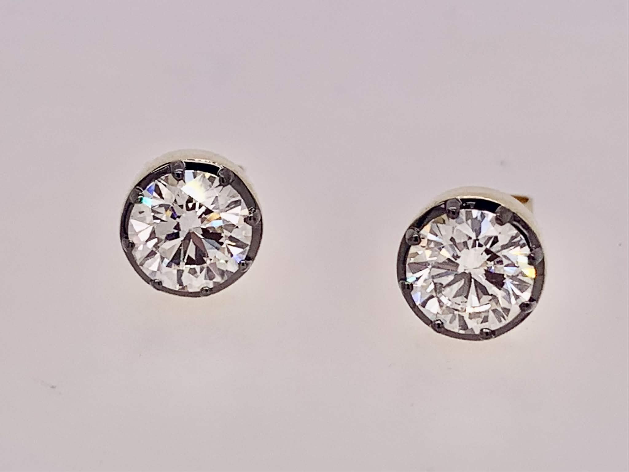 14K LAB Diamond Stud Earrings
