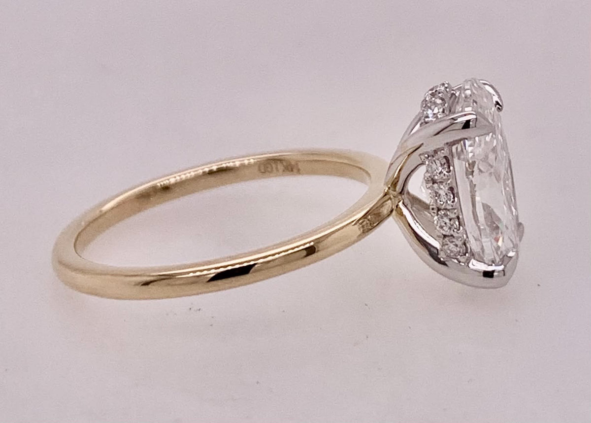 14K LAB Diamond Engagement Ring
