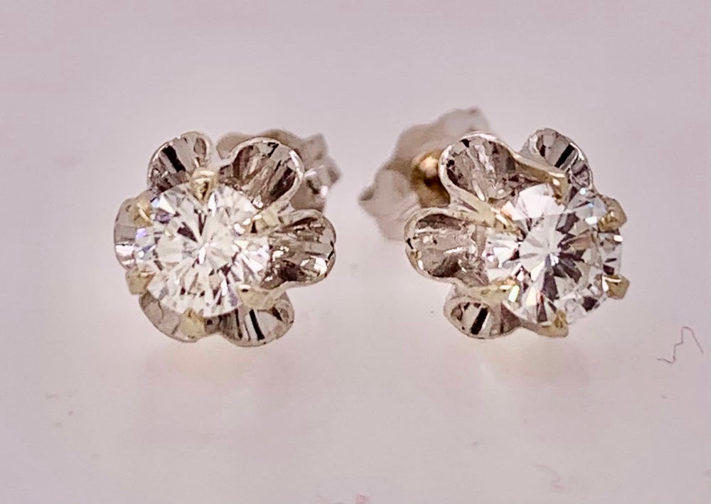 Estate Diamond Earrings