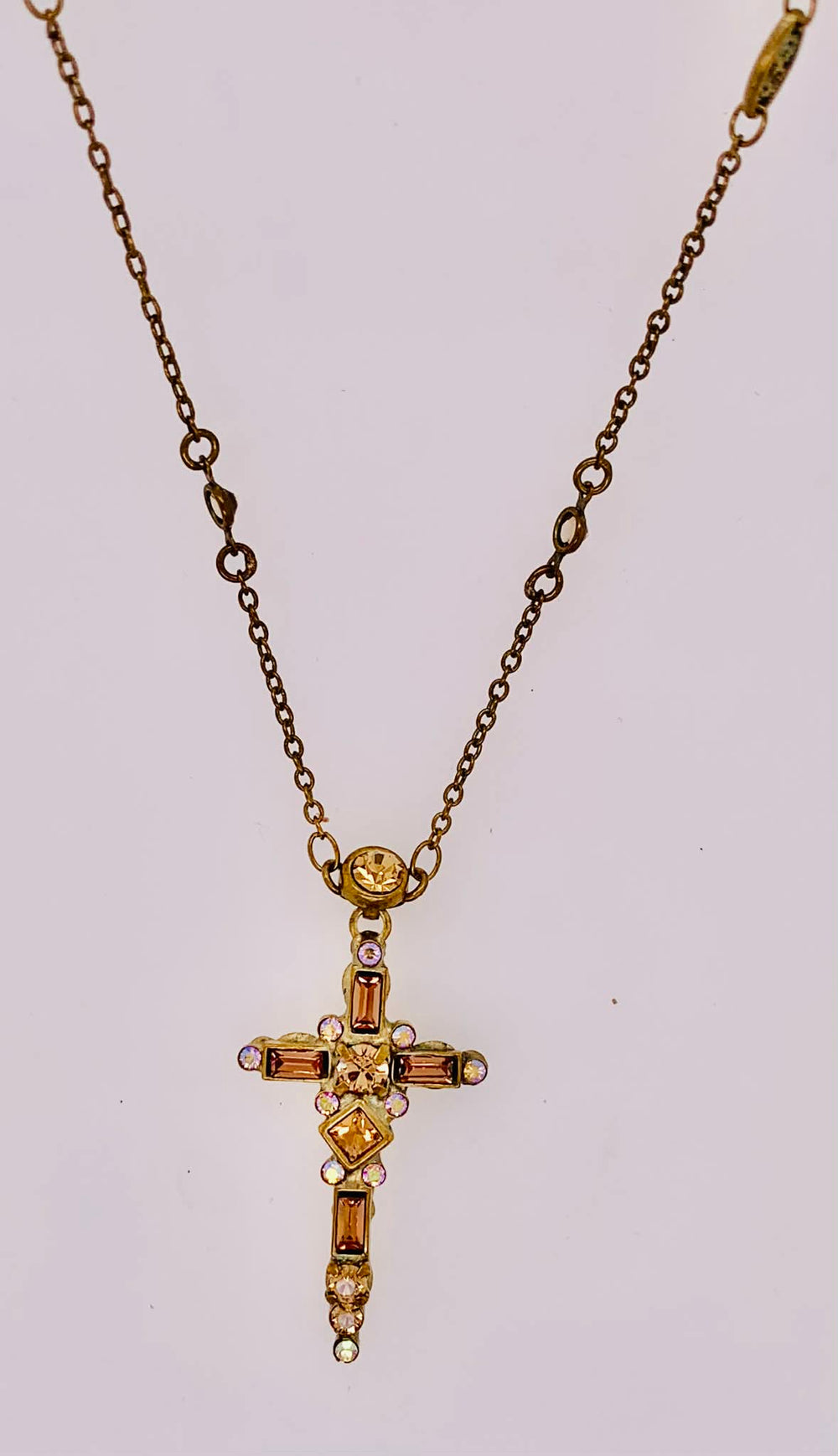 Delicate Sliding Cross Pendant Necklace