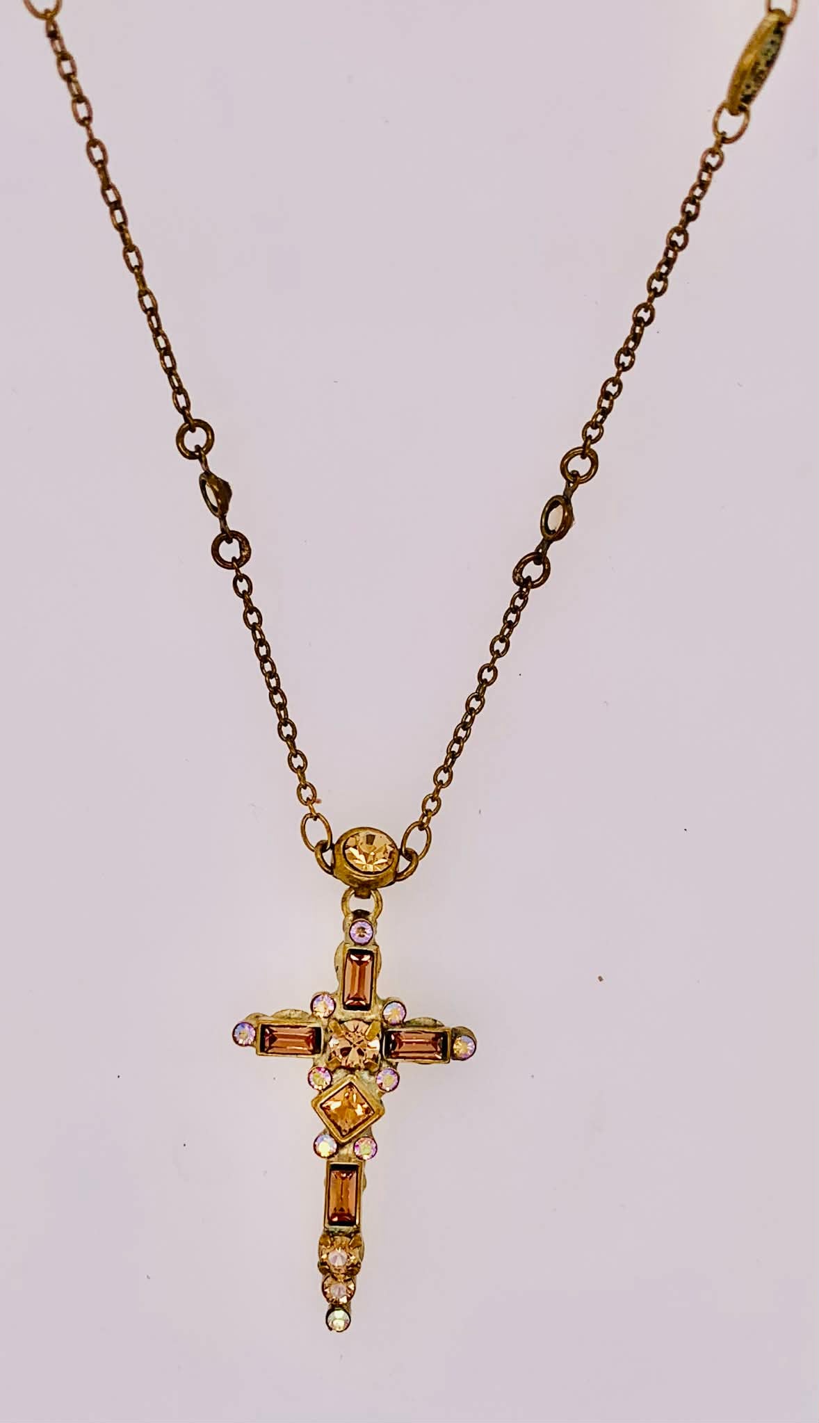 Delicate Sliding Cross Pendant Necklace