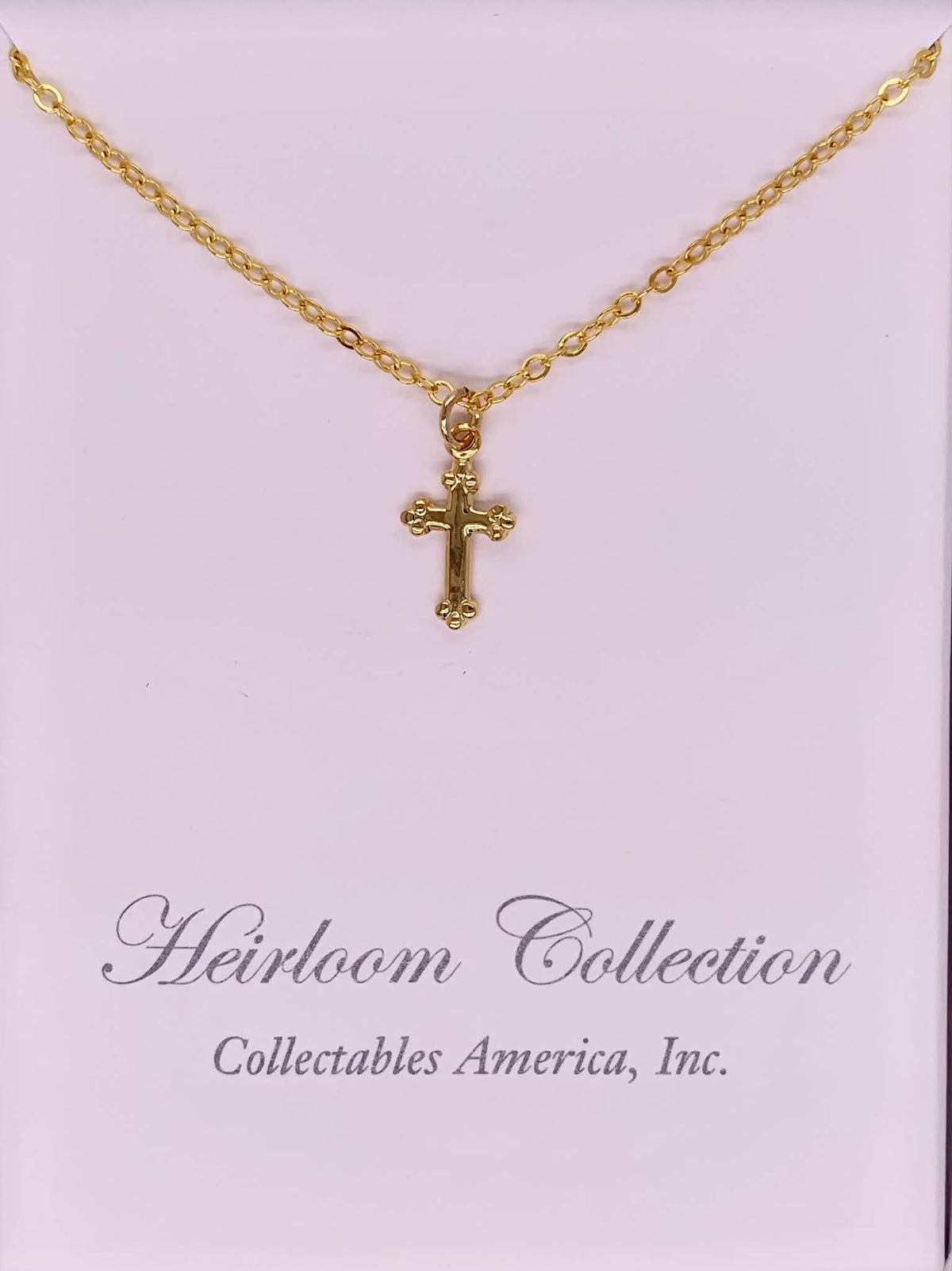 Gold Finish Cross Necklace