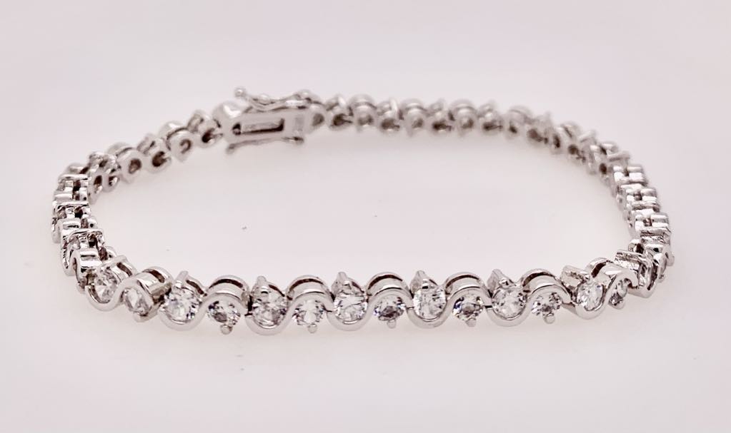 Estate Cubic Zirconia Tennis Bracelet