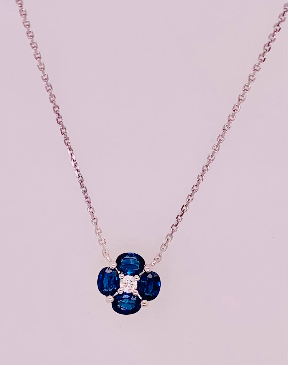 18K Sapphire & Diamond Necklace