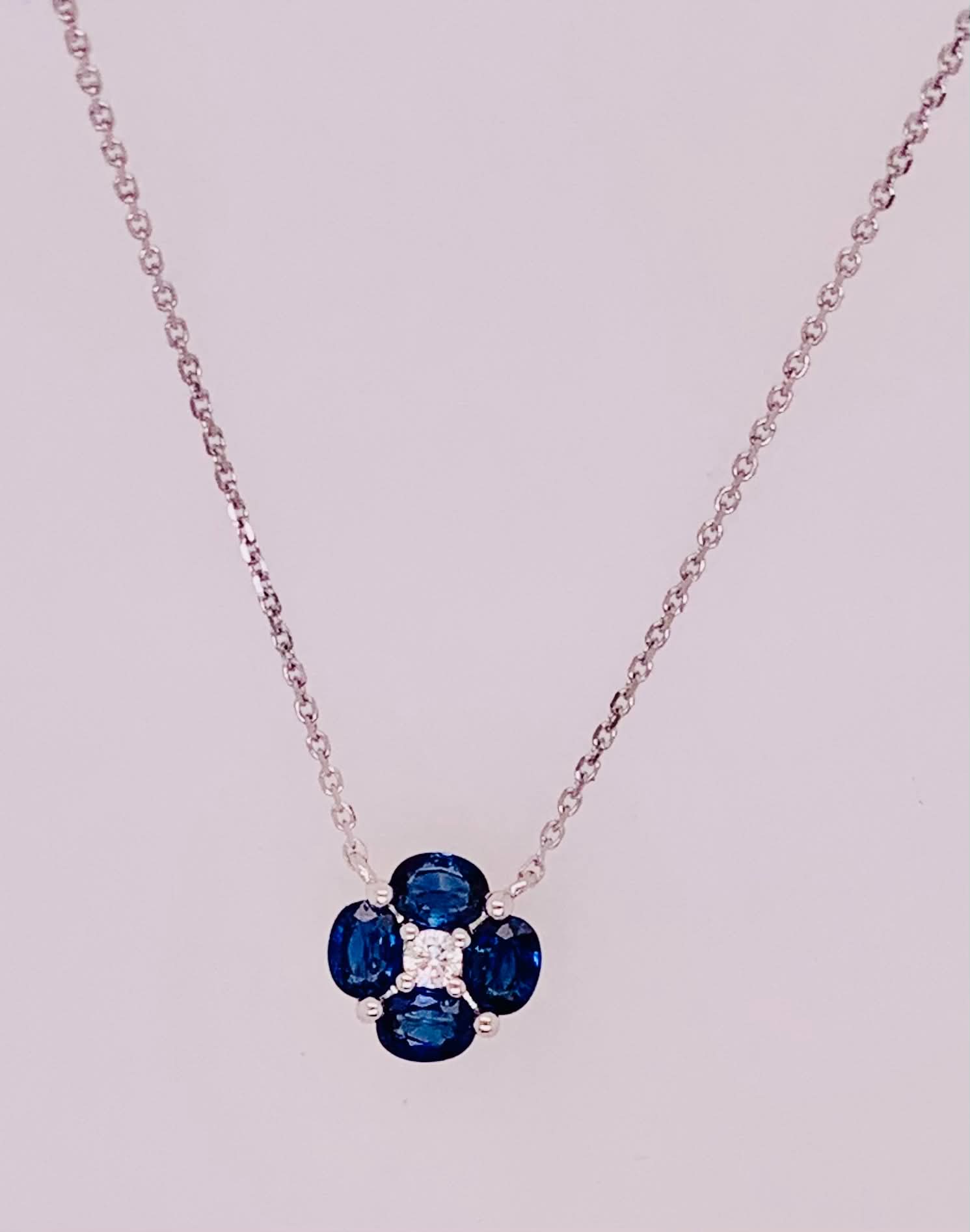 18K Sapphire & Diamond Necklace