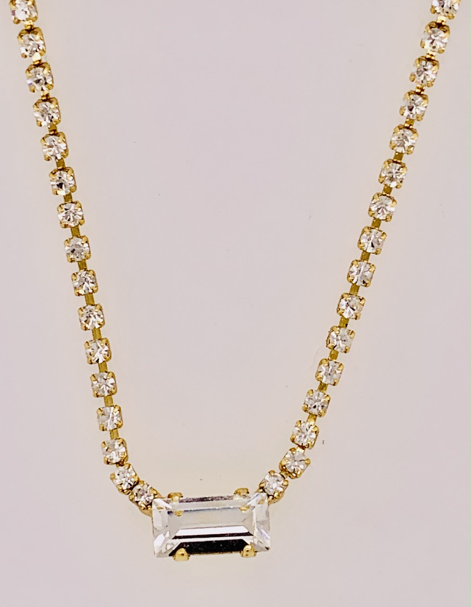 Mini Marnie Baguette Pendant Necklace
