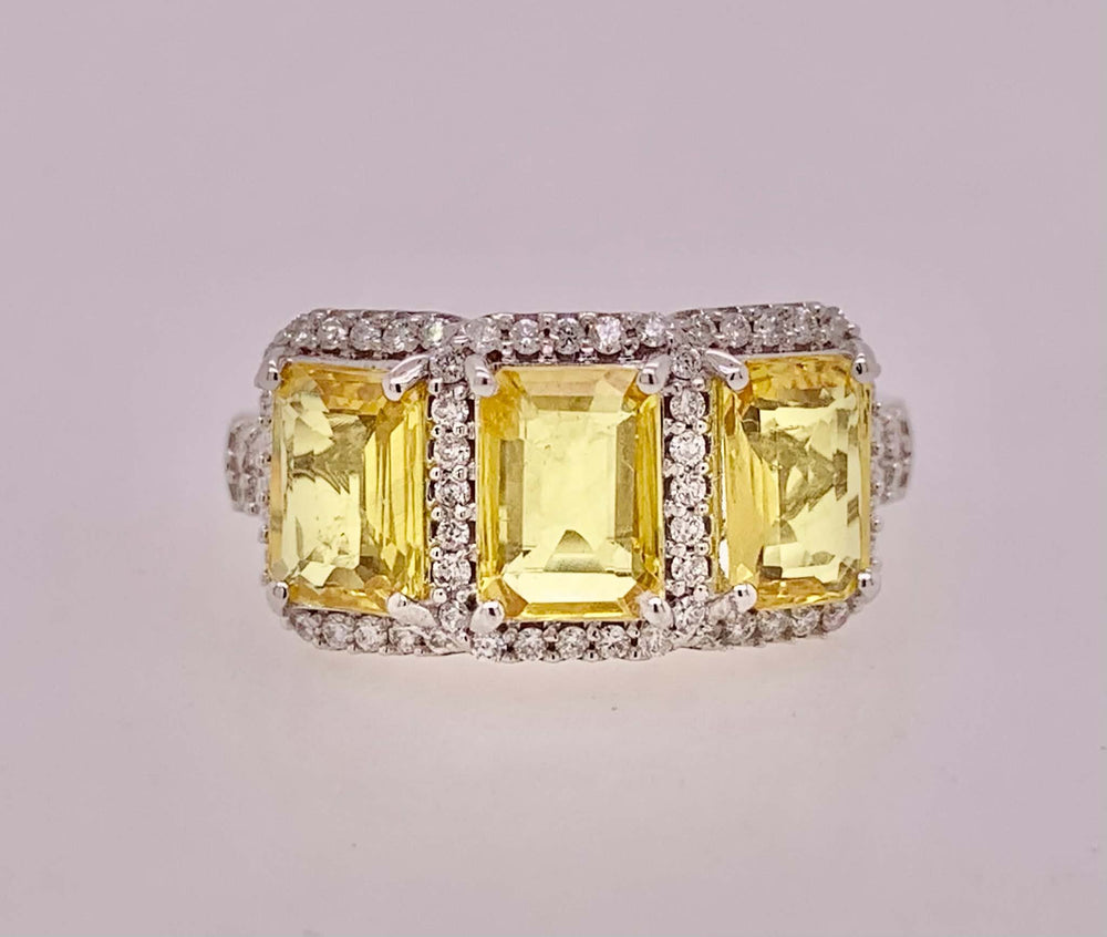 14K Sapphire & Diamond Ring