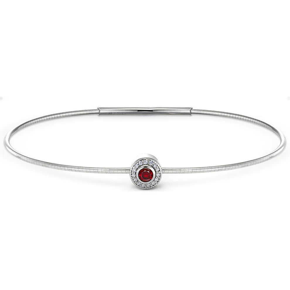Sterling Silver January Birthstone Bracelet