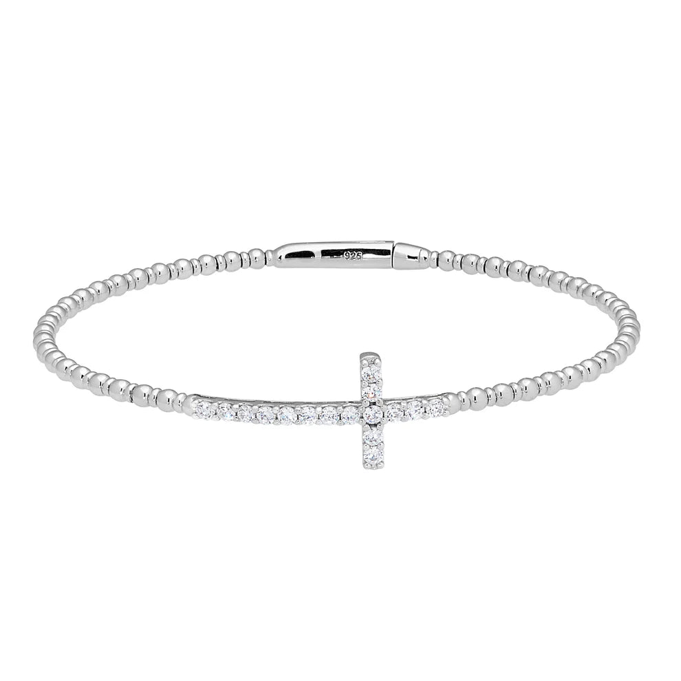 Sterling Silver Cross Bracelet