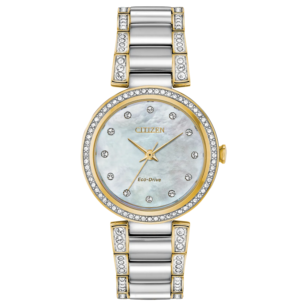 Citizen Crystal White Dial Ladies Watch