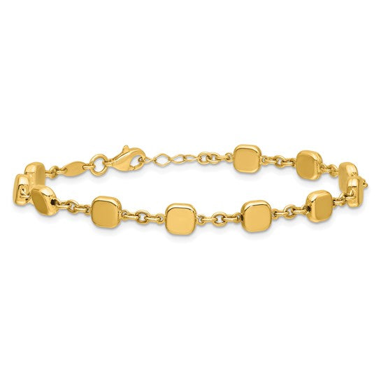 14K Geometric Square Bracelet