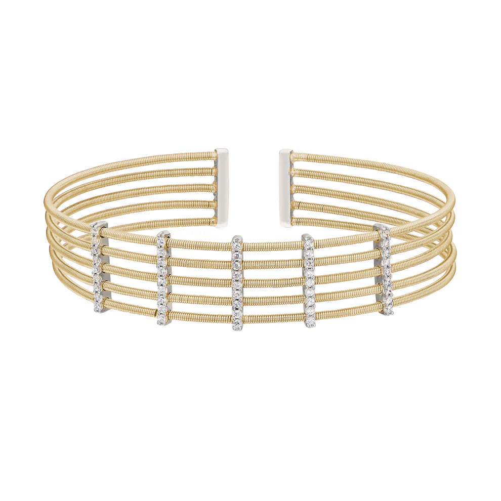 Sterling Silver Cable Cuff Bracelet
