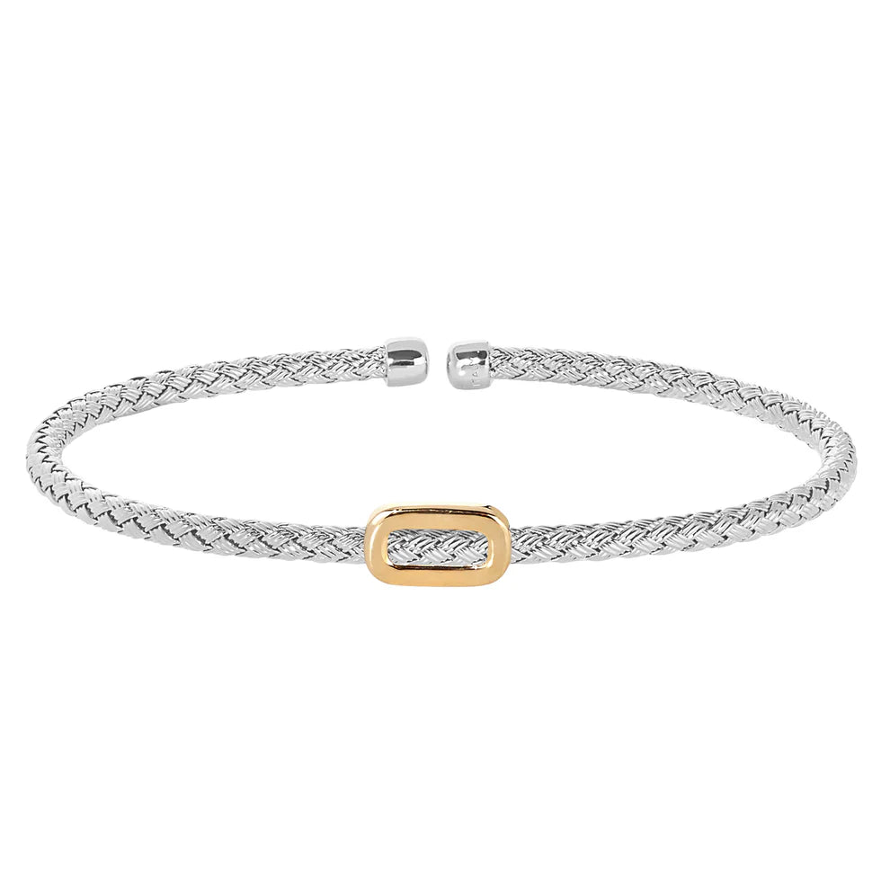 Sterling Silver Cable Cuff Bracelet