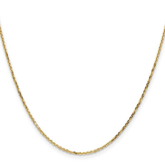 14K Diamond Cut Cable Chain