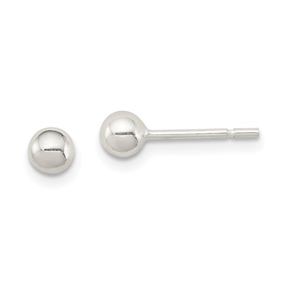 Sterling Silver Polished Ball Earrings