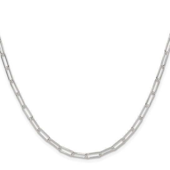 Sterling Silver Polished Paperclip Chain