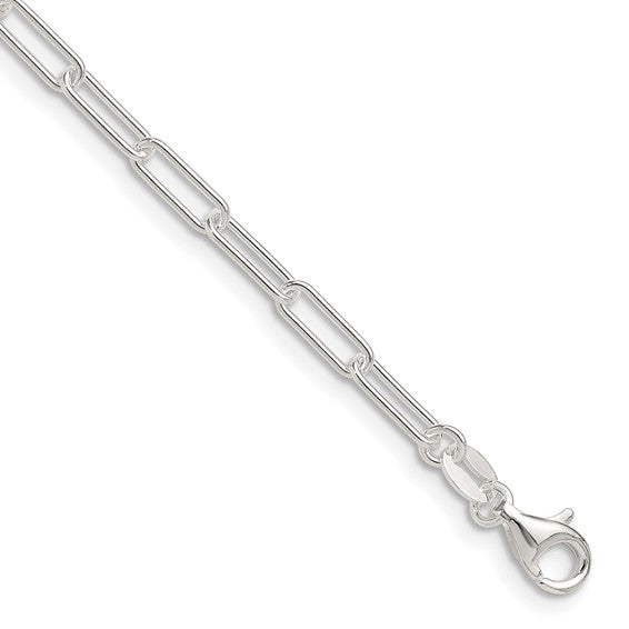 Sterling Silver Polished Paperclip Chain