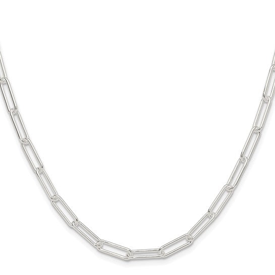 Sterling Silver Polished Paperclip Chain