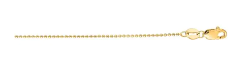 14K Gold 1mm Bead Chain