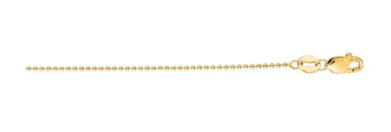 14K Gold 1.5mm Bead Chain