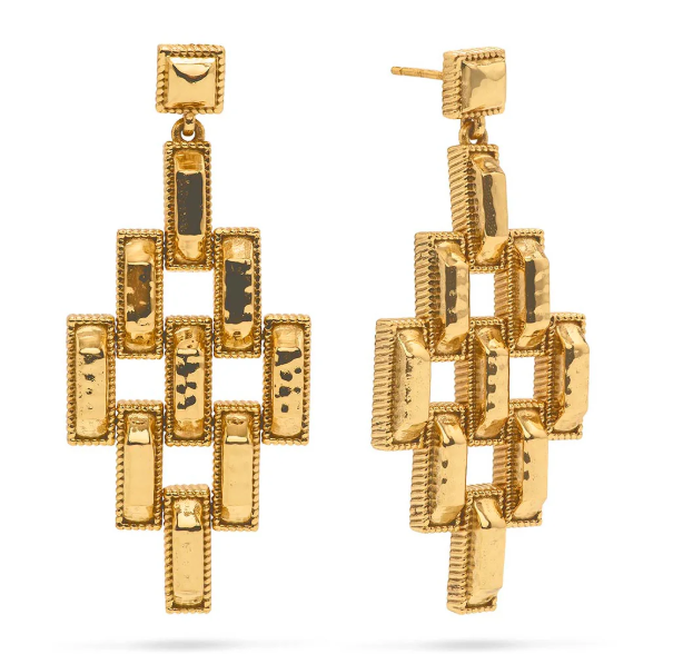 Pathway Post Drop Earrings - Gold