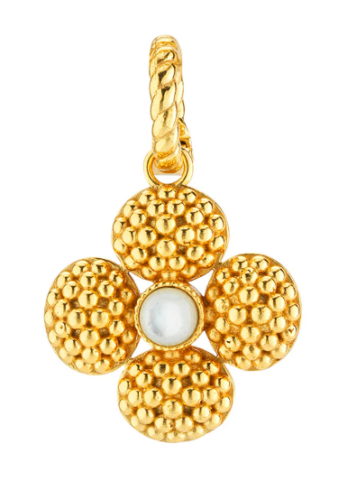Berry Clover Double Sided Pendant - MOP