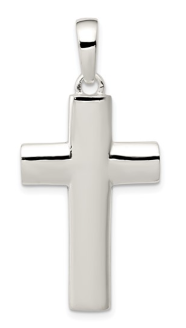 Sterling Polished Cross Pendant