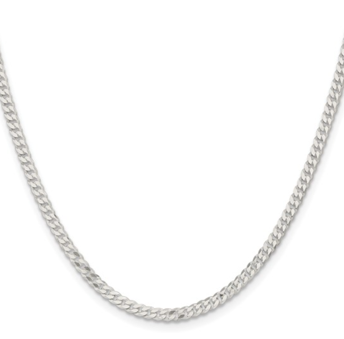 Sterling Flat Curb Chain