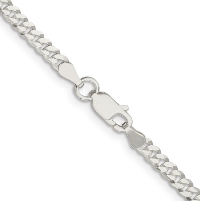 Sterling Flat Curb Chain