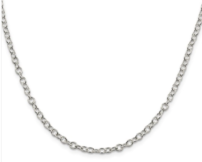 Sterling Oval Cable Chain