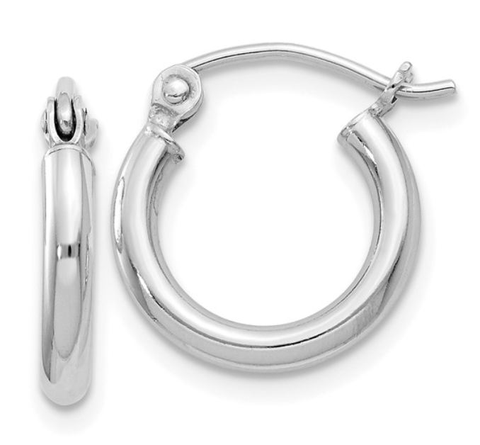 Sterling Silver Round Hoop Earrings