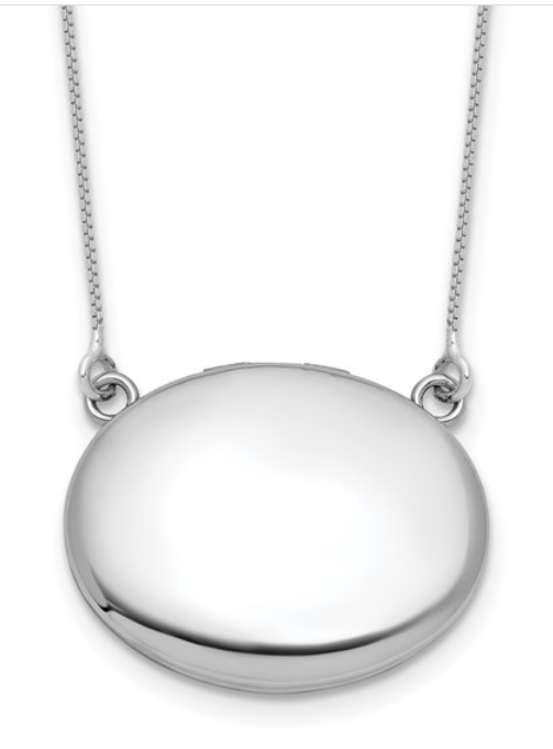 Sterling Silver Stationed High Polish Locket