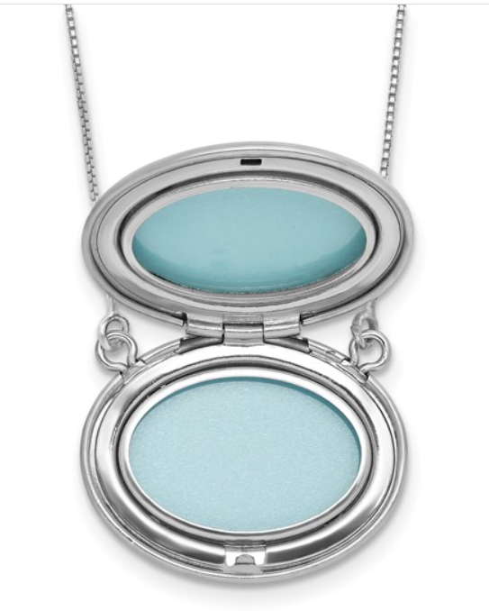 Sterling Silver Stationed High Polish Locket