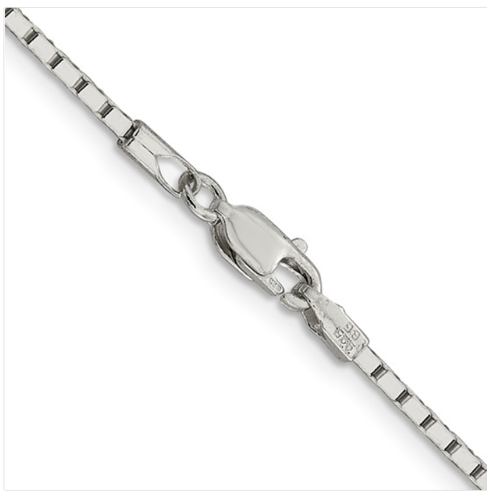 Sterling Silver Mirror Box Chain