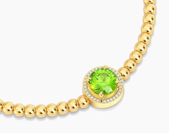 Ella Stein August Birthstone Bead Bracelet