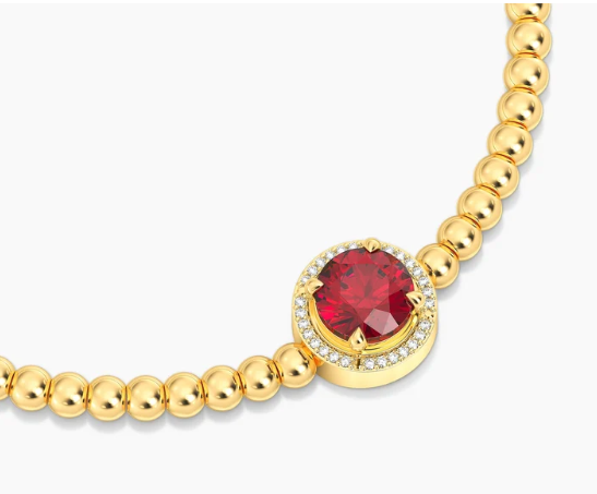 Ella Stein July Birthstone Bead Bracelet