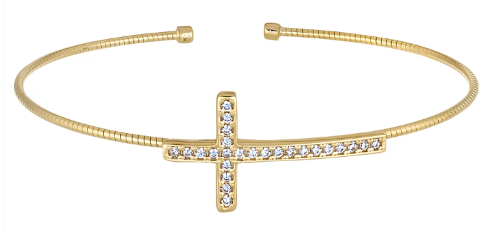 Cross Cable Cuff Bracelet