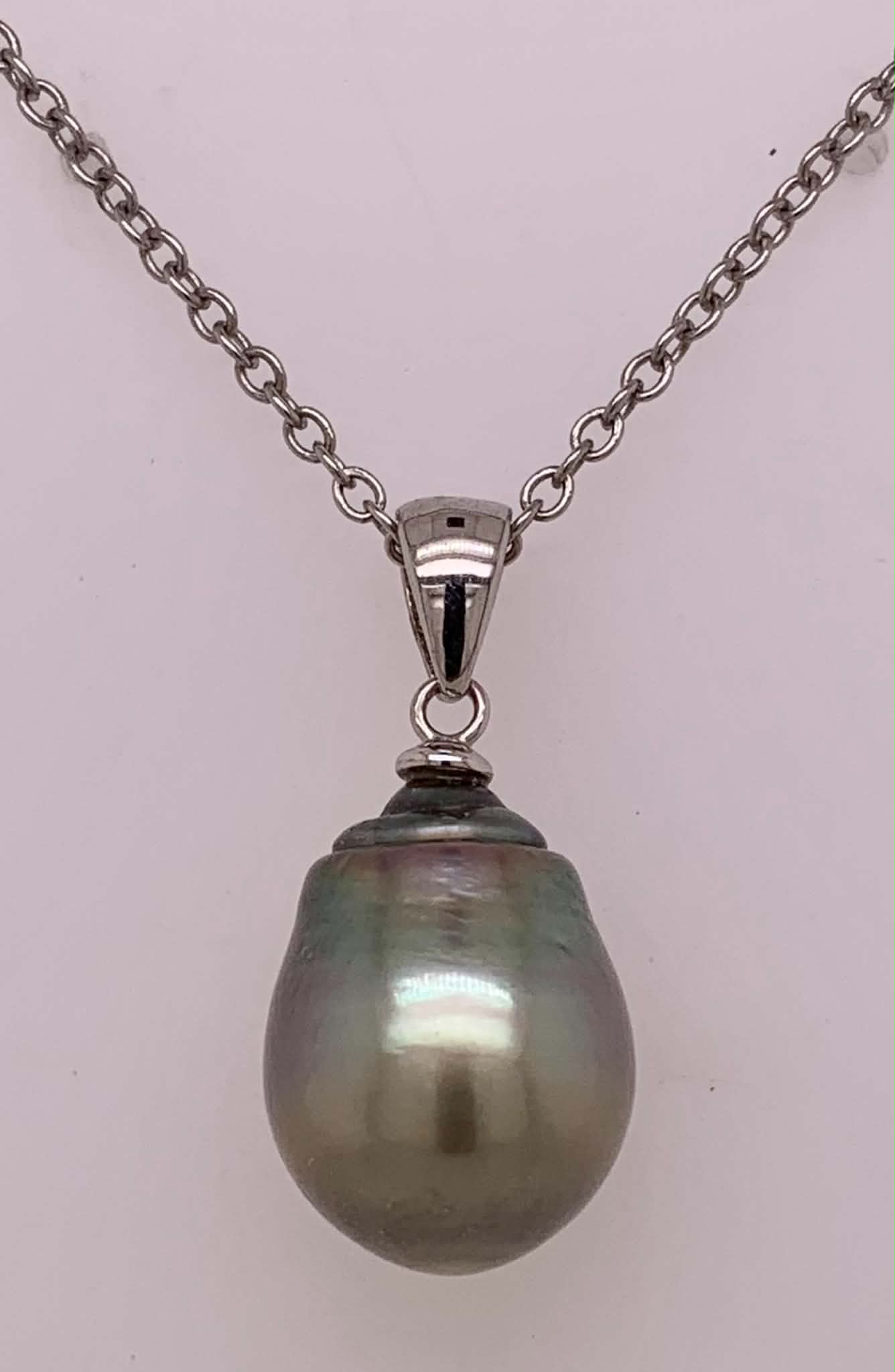 Sterling Tahitian Pearl Necklace