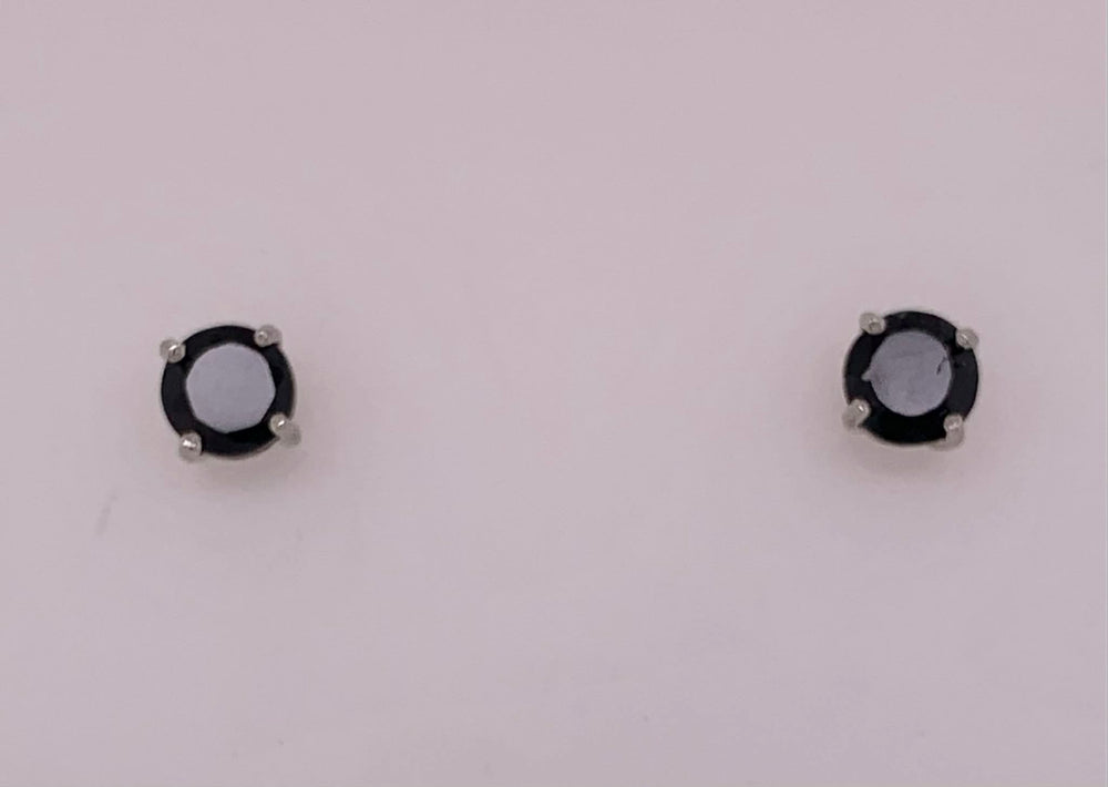 Sterling Black Onyx Stud Earrings