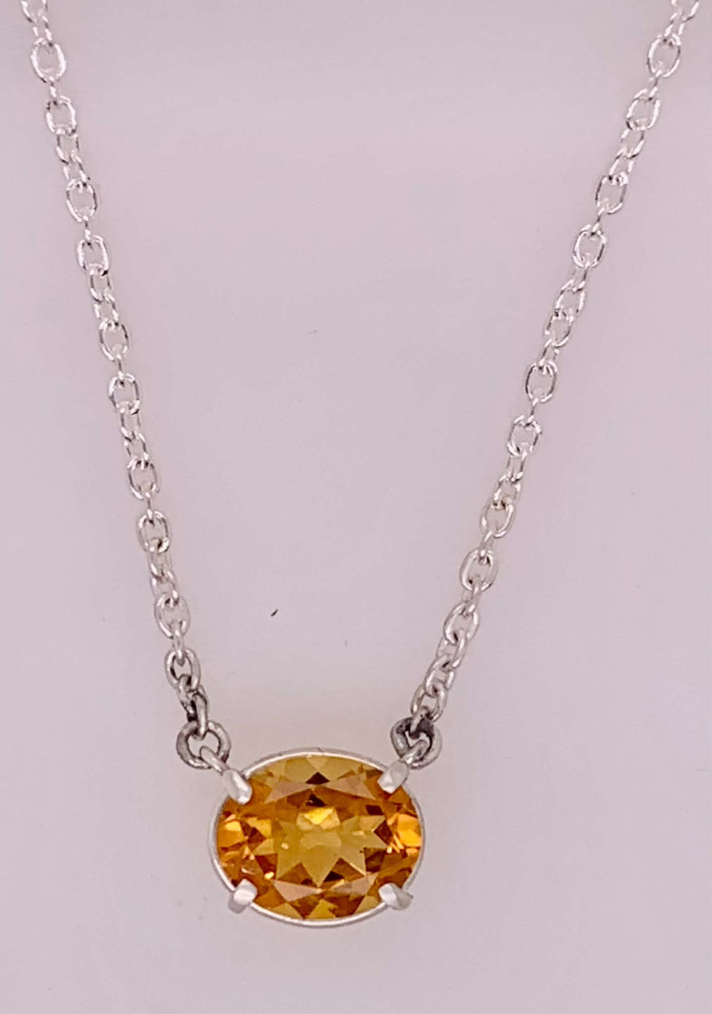 Sterling Silver Citrine Necklace