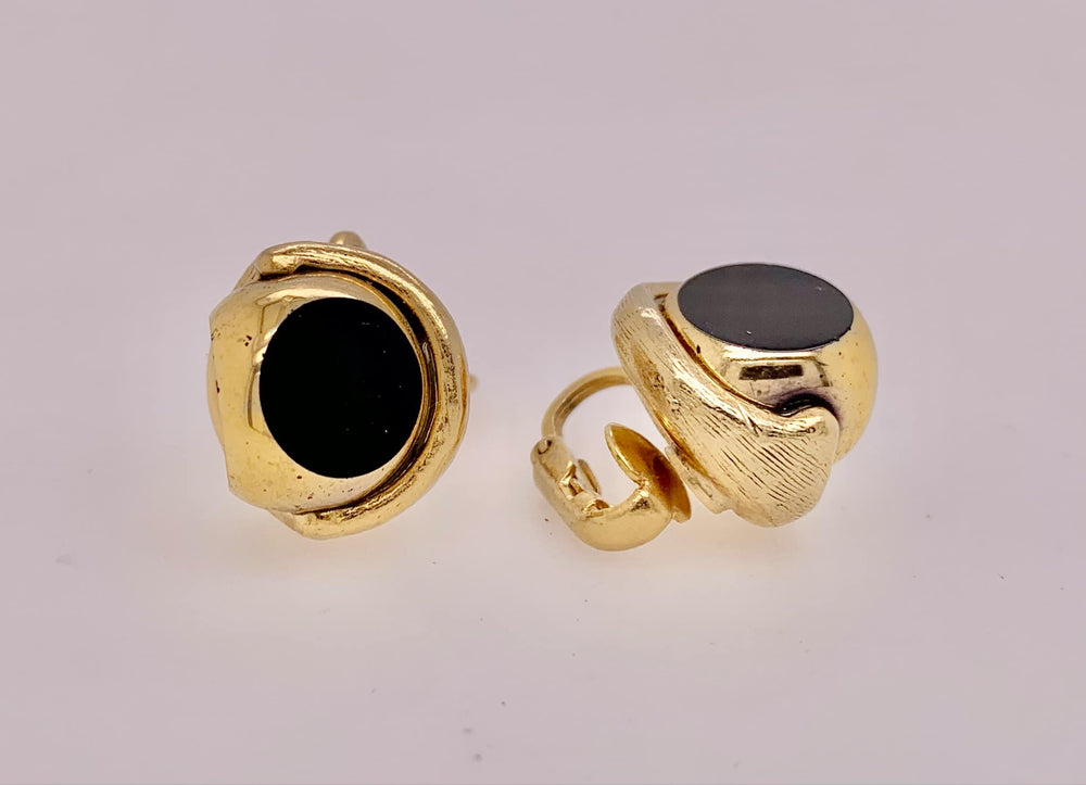 Estate Fashion Gold Tone Clip-on Earrings