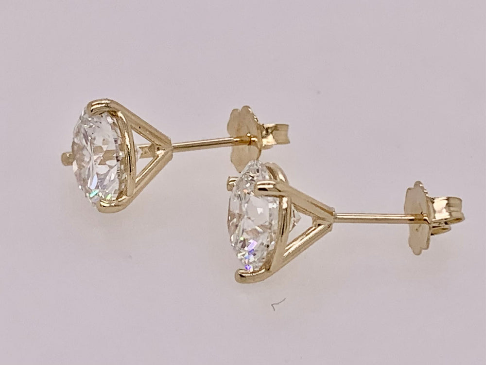 14K Yellow Gold Lab Diamond Earrings