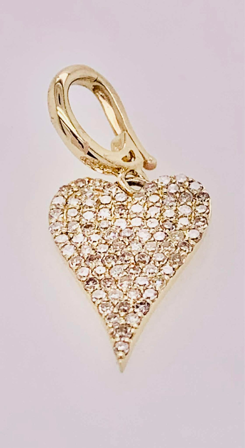 14K Gold Diamond Heart Charm
