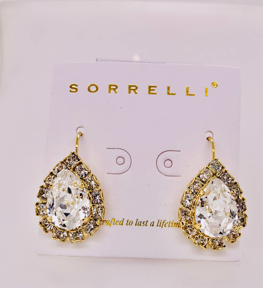 Classic Halo Teardrop Earring