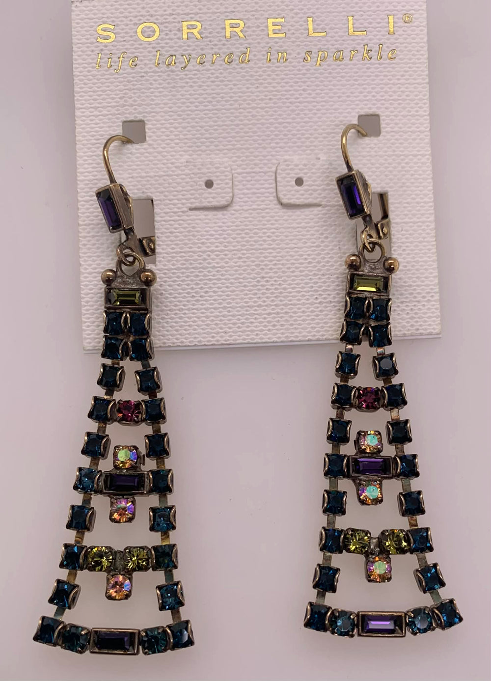 Tiered Lattice Dangle Earrings