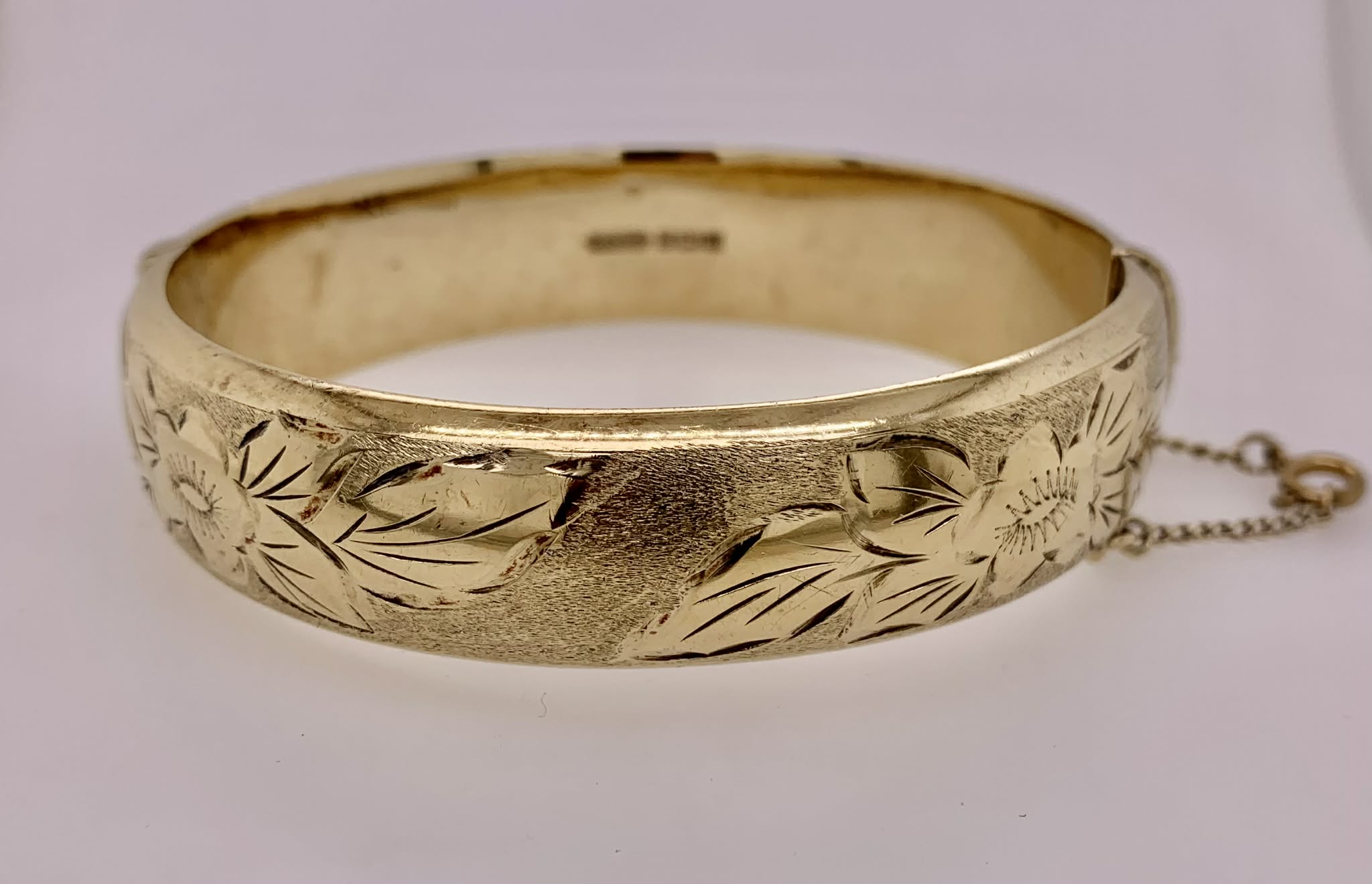 Vintage Estate Excalibur Rolled Gold Bangle Bracelet