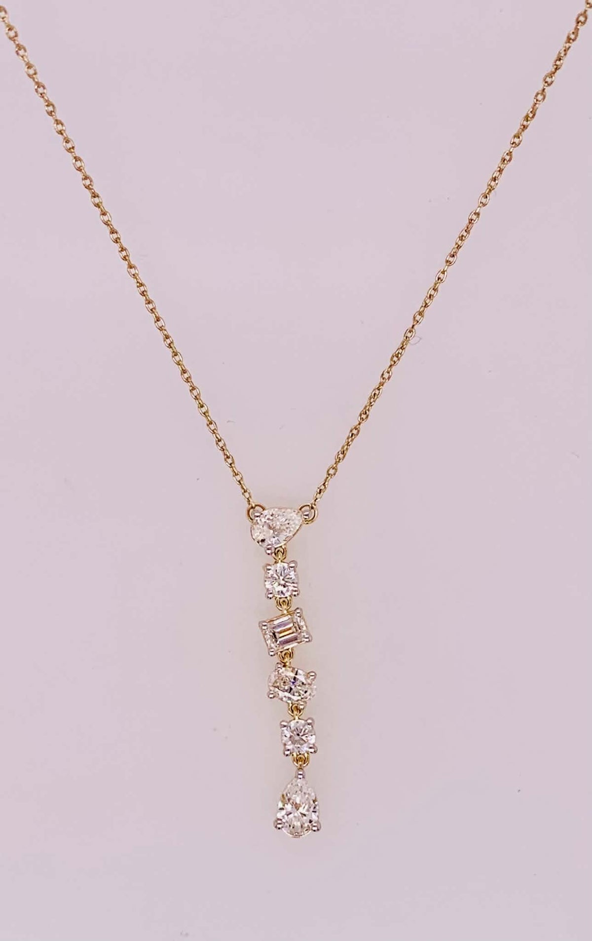 14K Lab Diamond Pendant