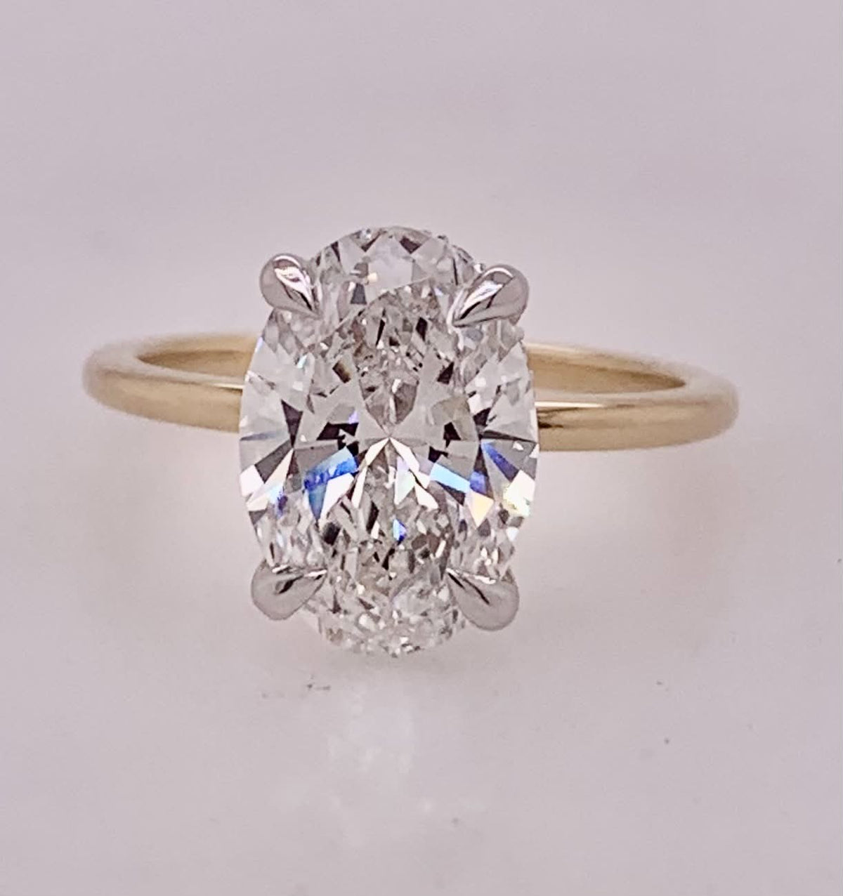 14K LAB Diamond Engagement Ring
